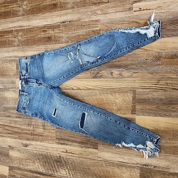 Free People We The Free Distressed Jeans Sz 25 - Picture 1 of 7